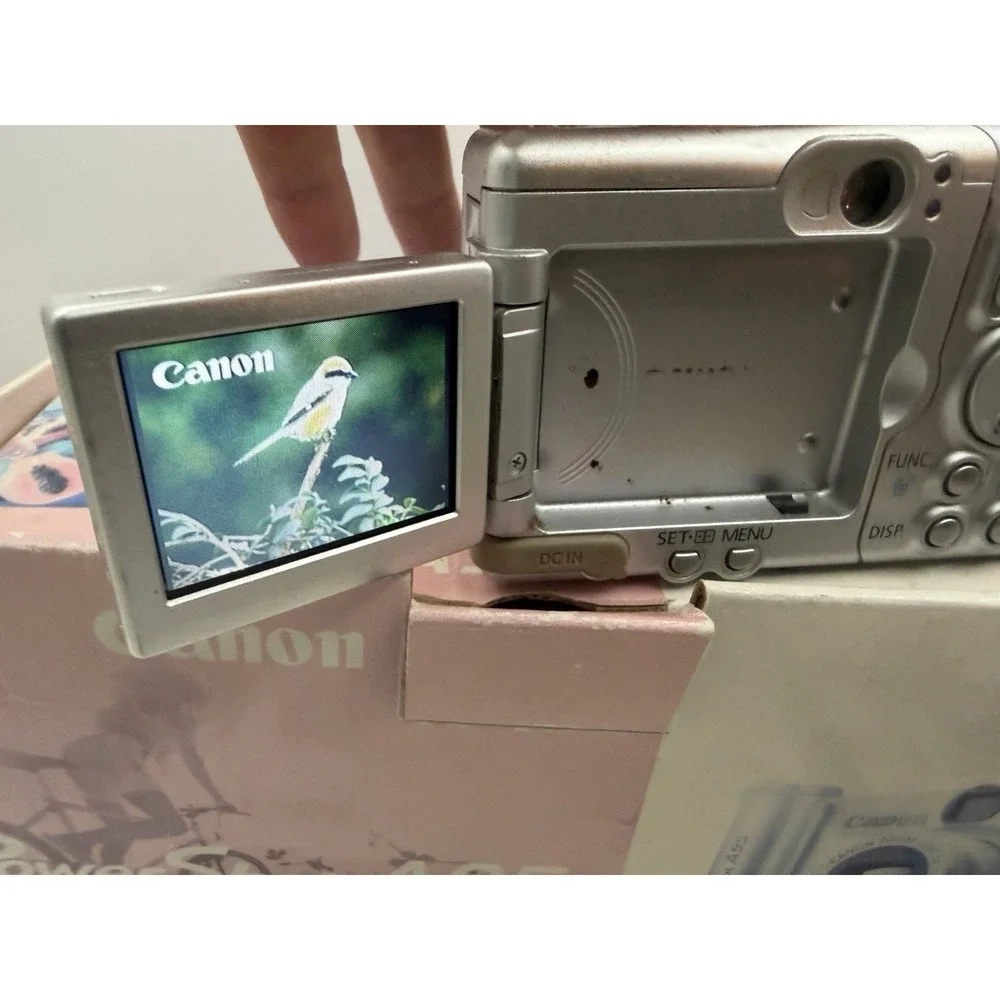 Canon PowerShot A95 5MP Digital Camera w/ Box Manuals Cable 512MB CF Card